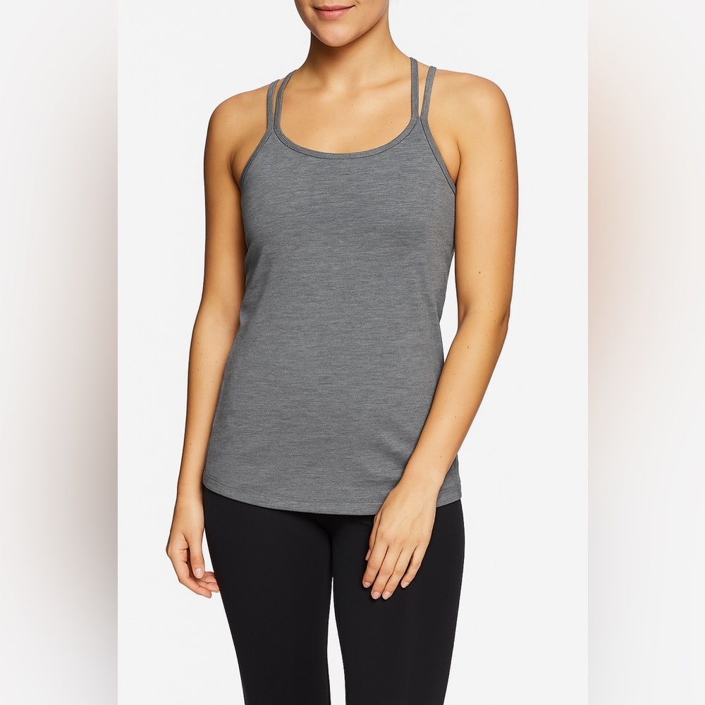 NWOT GAIAM WOMEN'S LANA BRA TANK GRAY SIZE SMALL